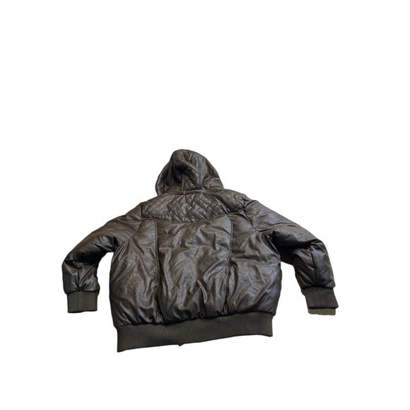 Apple Bottom Jeans Womens Brown Puffer Bomber Jacket - Picture 2 of 7